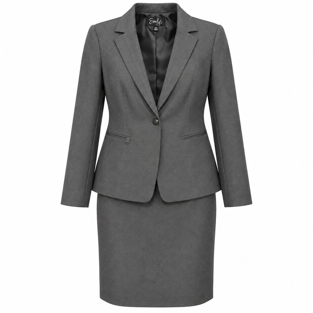 NWT Emily Office Siren Corporate Skirt Suit Set Women 14W Professional Workwear